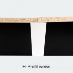 H-Profil Sockeverbinder weiss